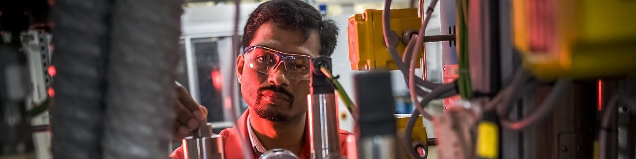 Refinery engineer reviewing refinery technology performance