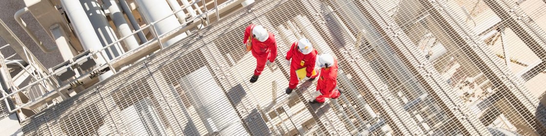 Field Engineers on the Deaerator platform
