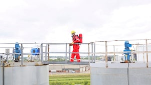 worker working in manufacturing complex