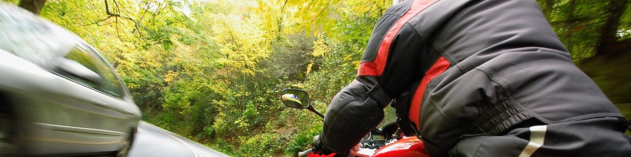 Motorcycle in action