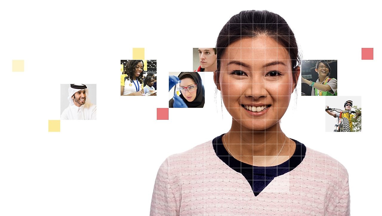 Girl smiling in the picture