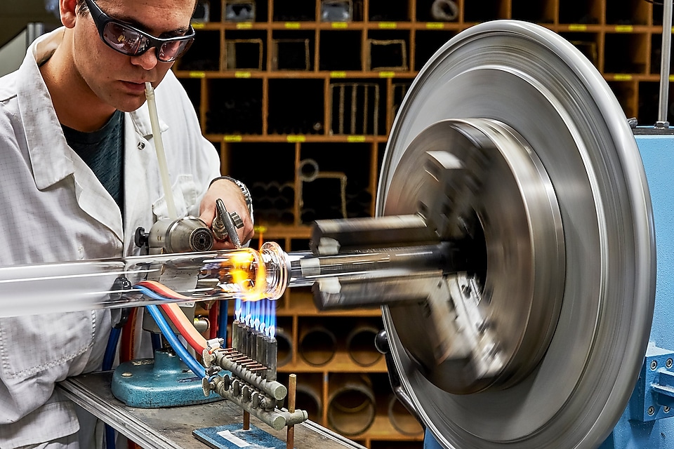 A worker at a Shell plant overseeing custom catalyst development