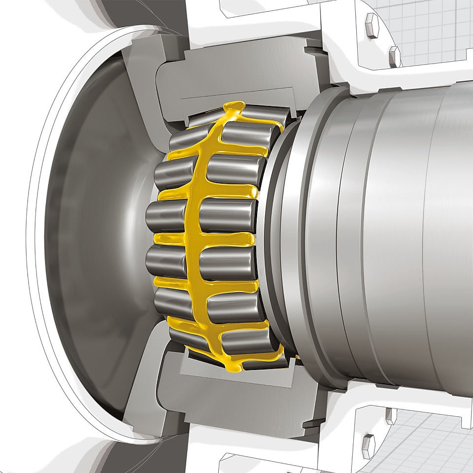 inside view of the industrial equipment - bearing