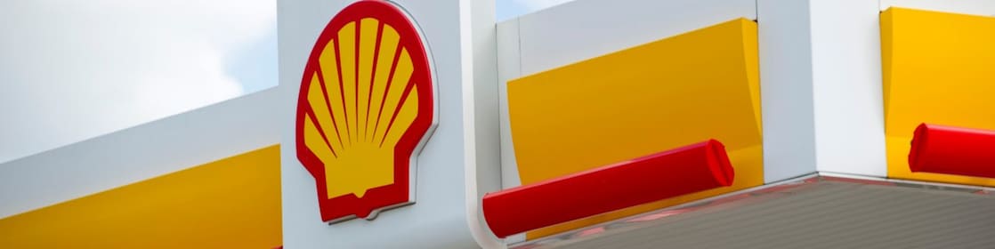 shell service station canopy with shell logo