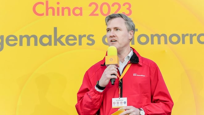 图注：壳牌集团幕僚长努南（Tony Nunan）现场发言