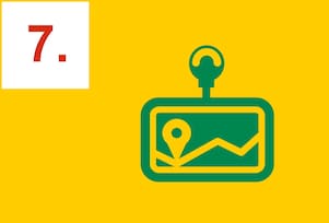 显示地图标注的汽车导航