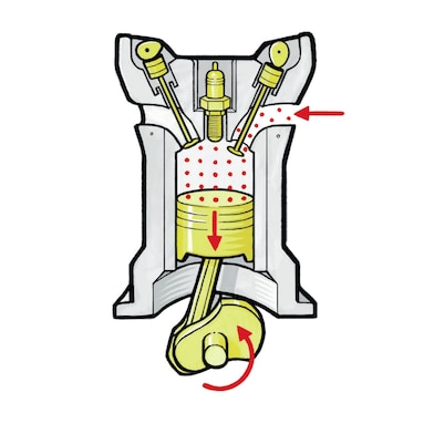 传统的进气口燃油喷射四冲程汽油发动机