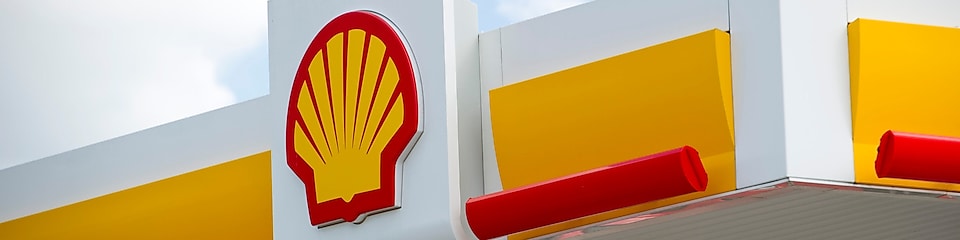 shell service station canopy with shell logo